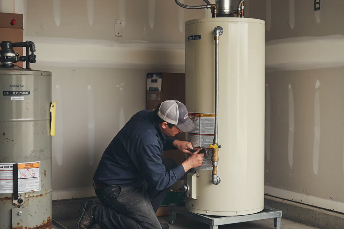Water heater and shutoff valve replacement in Benld